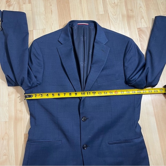 Tommy Hilfiger Mens Suit Blazer Coat Two Button Jacket Size 41R Wool Blend Suit - Picture 5 of 5